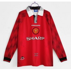 Manchester United 96/97 Home Red Long Sleeve Soccer Jersey